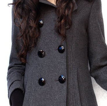Women's Winter Coats Female Brand Korean Long Woolen Warm Overcoat Slim Femininos Jacket Plus Size 4XL Double-Breasted Hooded