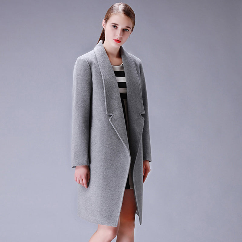 Design Winter Coat Women Warm Cotton-padded Wool Coat Long Women's Cashmere Coat European Fashion Jacket Outwear