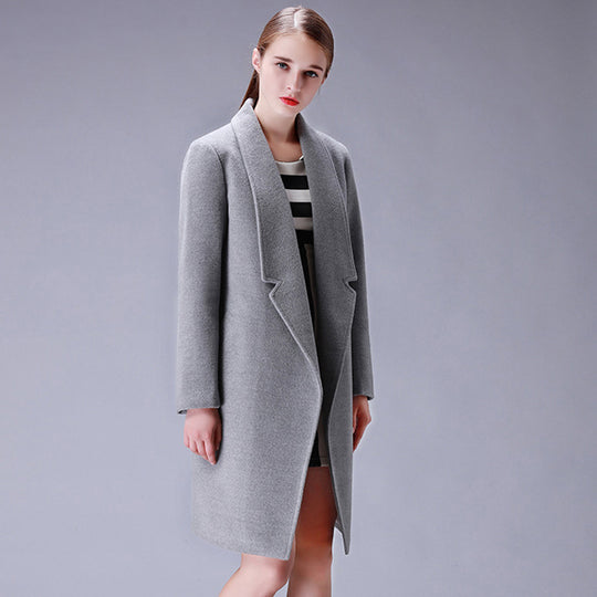 Design Winter Coat Women Warm Cotton-padded Wool Coat Long Women's Cashmere Coat European Fashion Jacket Outwear