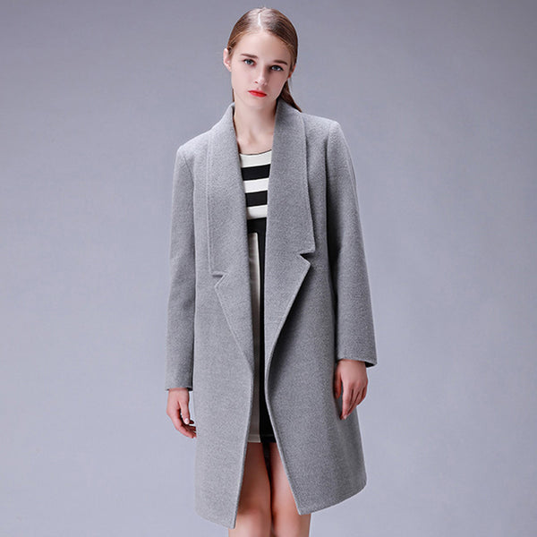 Design Winter Coat Women Warm Cotton-padded Wool Coat Long Women's Cashmere Coat European Fashion Jacket Outwear