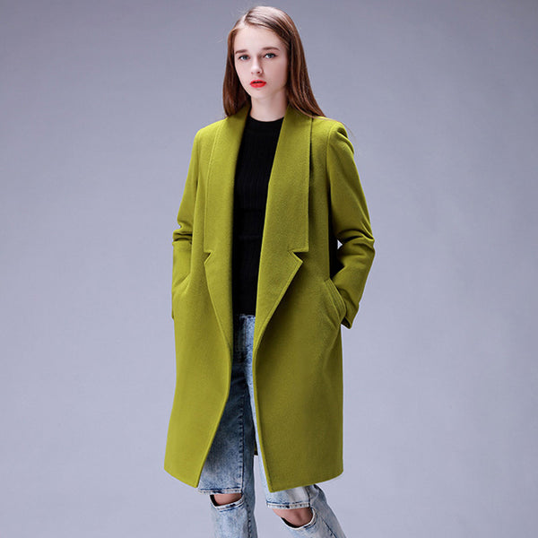 Design Winter Coat Women Warm Cotton-padded Wool Coat Long Women's Cashmere Coat European Fashion Jacket Outwear