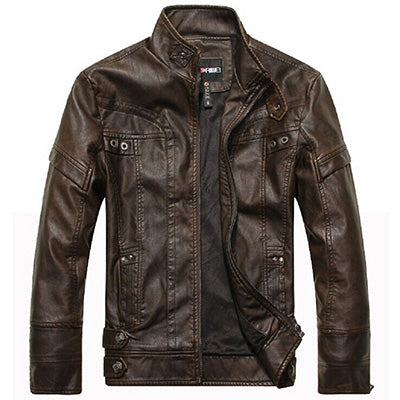 Motorcycle Leather Jackets Men Autumn Winter Leather Clothing Men Leather Jackets Male Business casual Coats