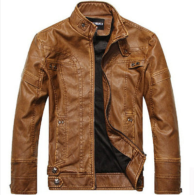 Motorcycle Leather Jackets Men Autumn Winter Leather Clothing Men Leather Jackets Male Business casual Coats