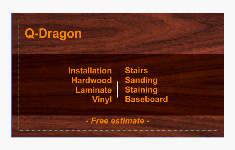 Business Card - QDragon (Hardwood Flooring)