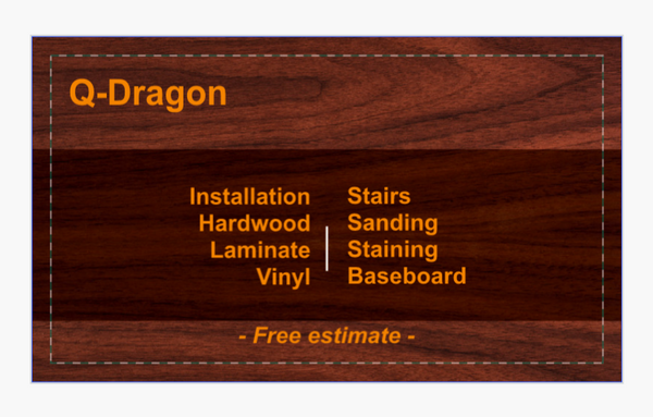 Business Card - QDragon (Hardwood Flooring)