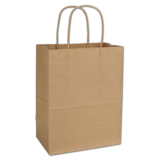 Natural Kraft Paper Shopper Bag (8 x 4.5 x 10 )