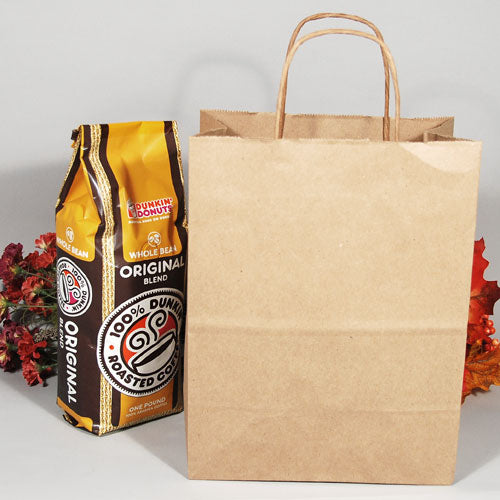 Natural Kraft Paper Shopper Bag (8 x 4.5 x 10 )