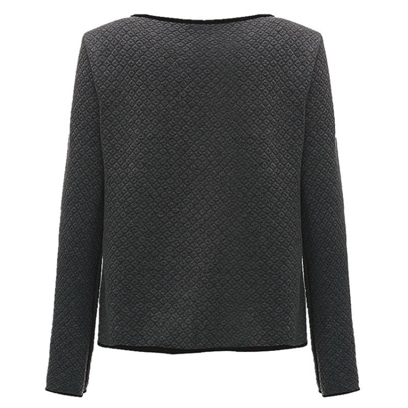 Women Basic Jacket Long Sleeve Pockets Slim Short Cardigan Coat Casual Outwear