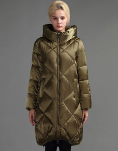 women coat Winter Jacket Women Cotton long down jacket 2017 asymmetric length Warm winter parka women High Quality Outwear