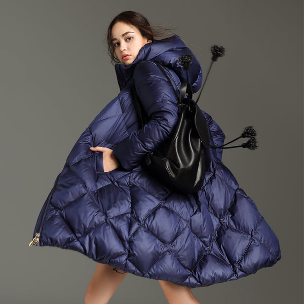 women coat Winter Jacket Women Cotton long down jacket 2017 asymmetric length Warm winter parka women High Quality Outwear
