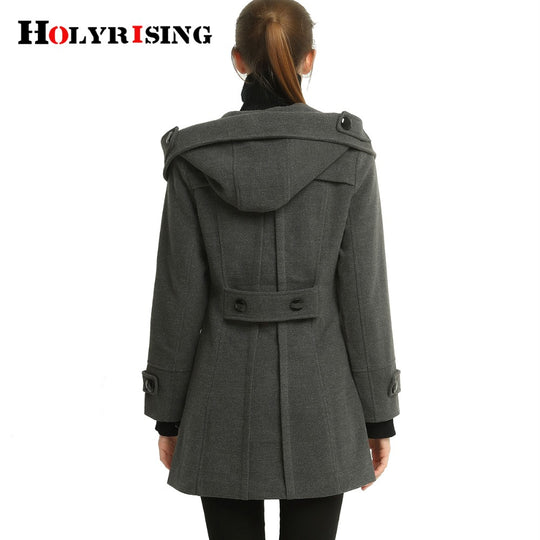 women jacket casaco feminino winter double breasted hooded slim coat jacket women coat outside overcoat casual fashion jacket