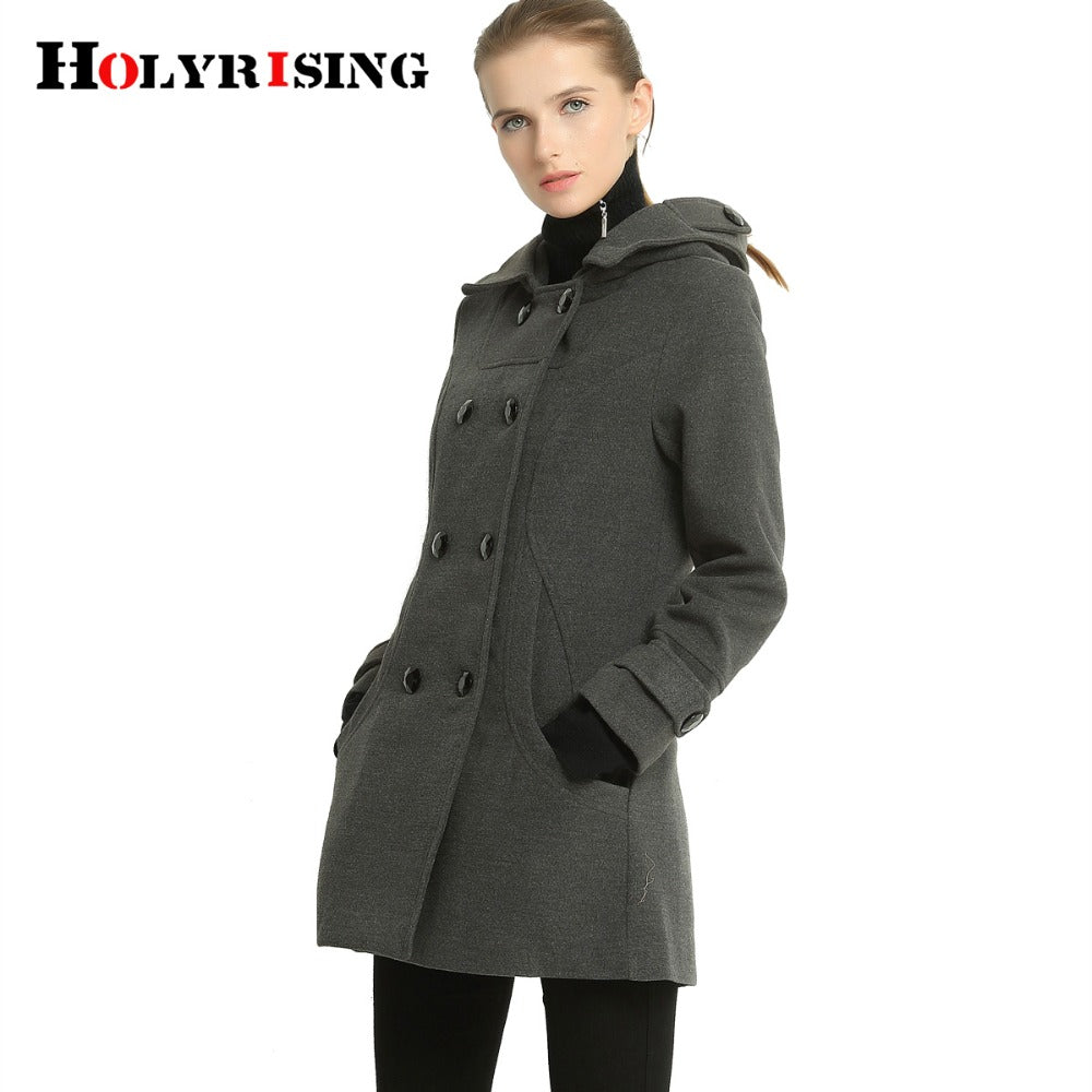 women jacket casaco feminino winter double breasted hooded slim coat jacket women coat outside overcoat casual fashion jacket