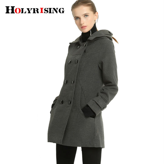 women jacket casaco feminino winter double breasted hooded slim coat jacket women coat outside overcoat casual fashion jacket